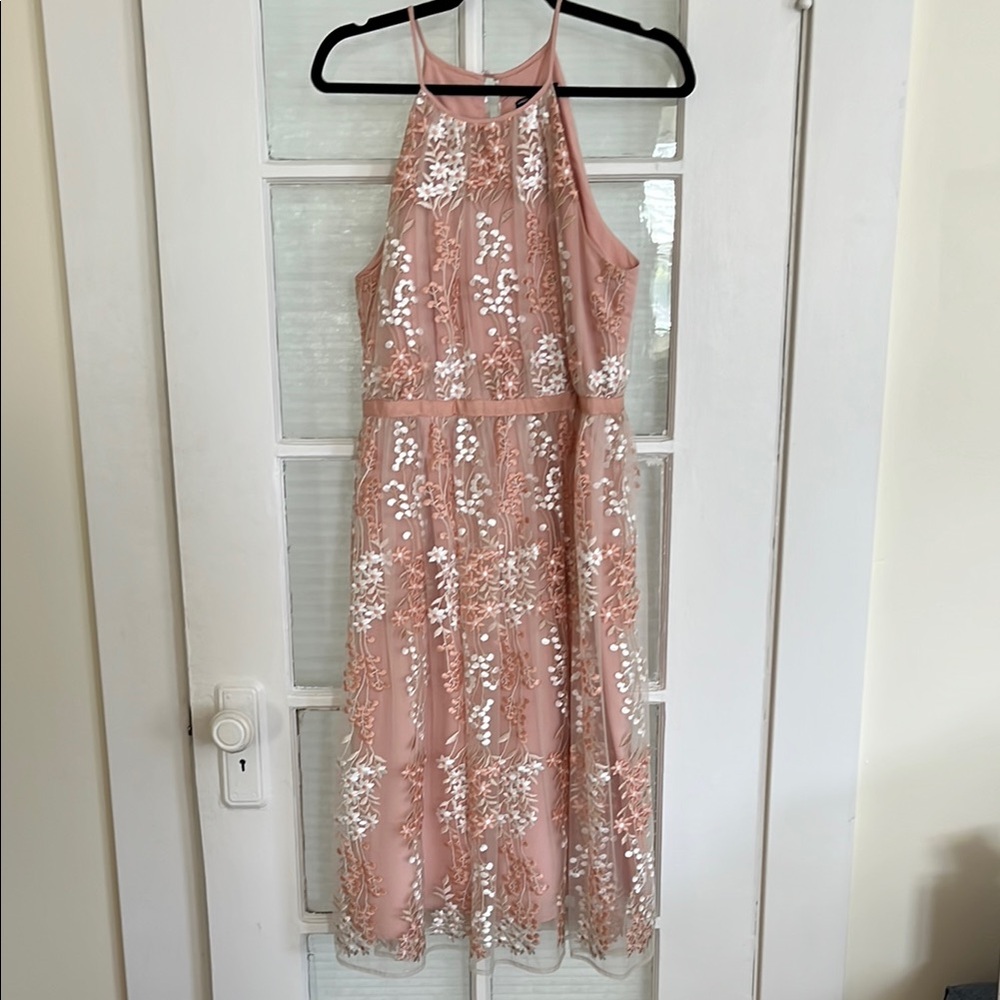 Maggie London Floral Embroidered Formal Dress